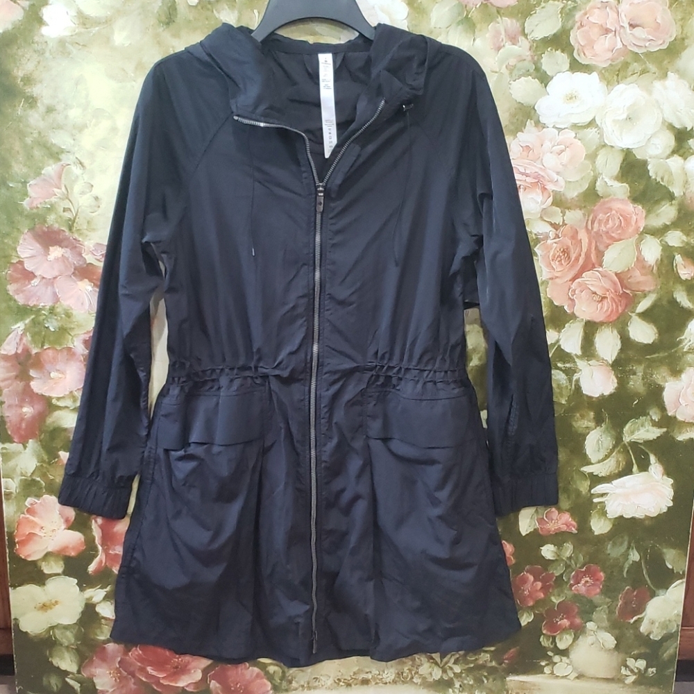 lululemon athletica Black Hooded Rain Jacket